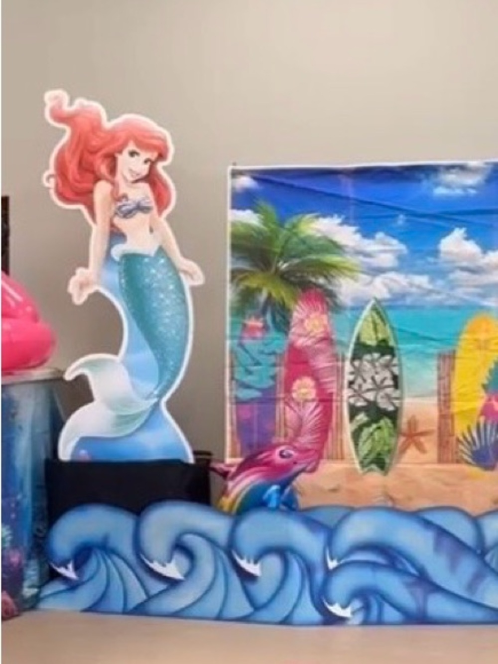 Disney Ariel Mermaid cardboard, Cut Out stand-up life-size